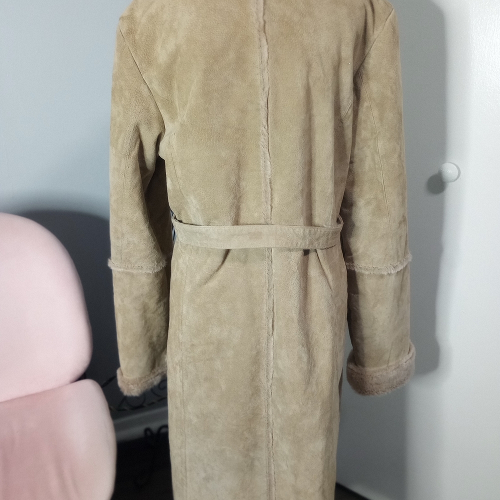 Brandon Thomas Cream Tan Trench Coat - Picture 10 of 13